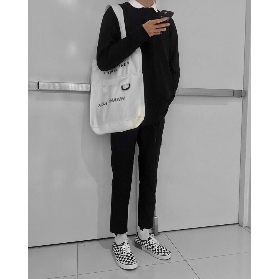 [ĐỦ SIZE] Áo sweater đen trơn basic black sweater unisex