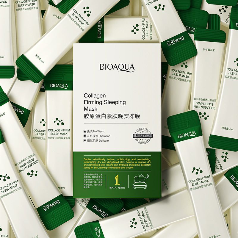 [Hộp 20 gói]Mặt nạ ngủ FREESHIP Nạ dạng thạch Collagen nâng cơ chính hãng Bioaqua