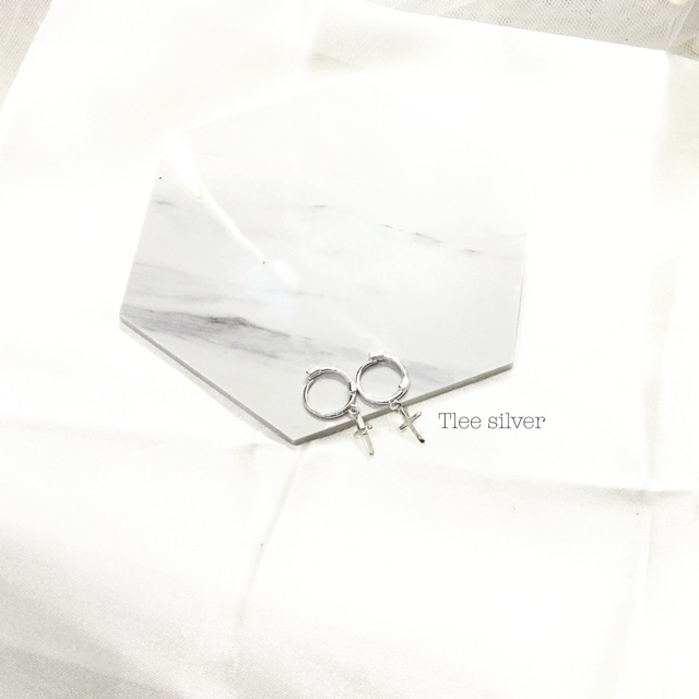 Khuyên tai bạc TLEE thánh giá, trái tim, sao, bi cá tính TleeJewelry B0283