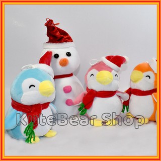 [NEW] Gấu Bông Chim Cánh Cụt Mùa Noel - Quà Tặng Giáng Sinh - Size ~15CM