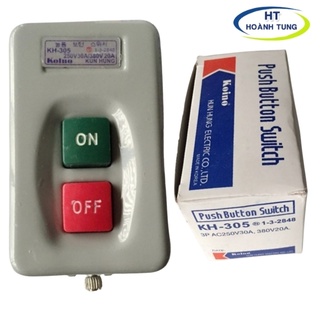 Công tắc bấm dính 3 pha KH-305 công tắc nguồn 30A, điện áp 380VAC tắt mở trực tiếp động cơ điện 3 pha