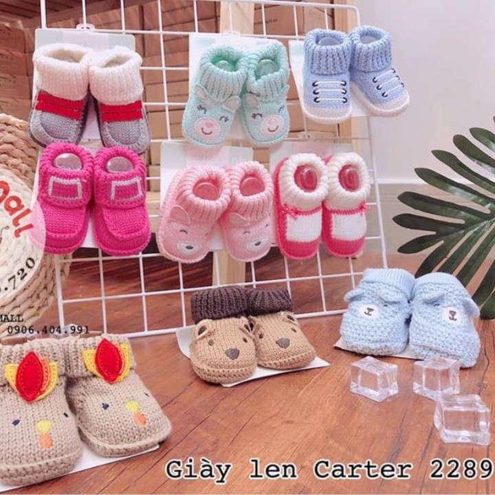 Giày len Carter 2289 (0-3m) họa tiết ngộ nghixnh dành cho bé