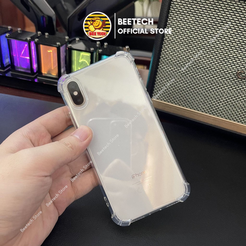 Ốp lưng iPhone chống sốc 4 cạnh, ốp silicon trong cho iPhone - Beetech