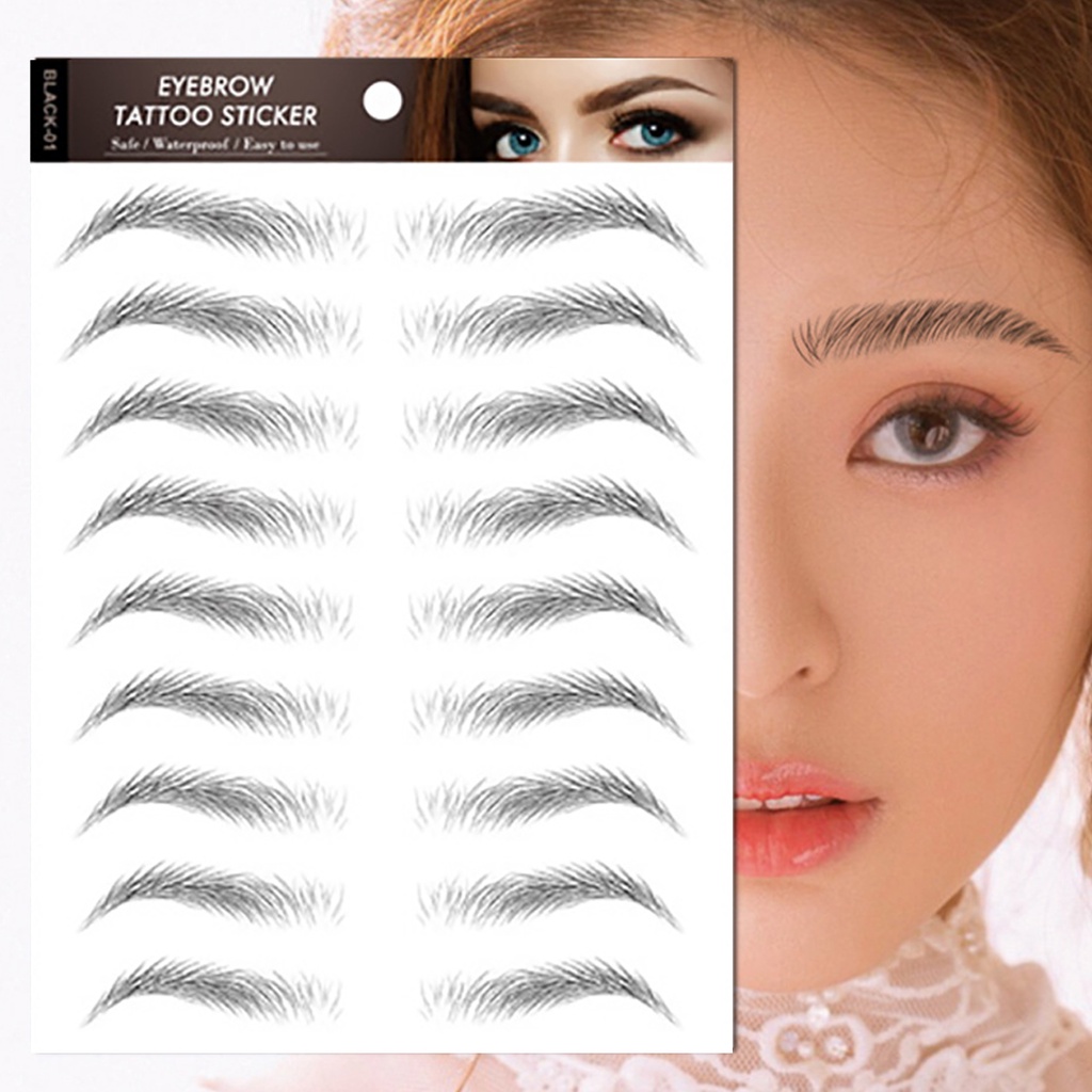 Hình Xăm Dán Lông Mày 6D Tự Nhiên Kháng Nước Lâu Trôi