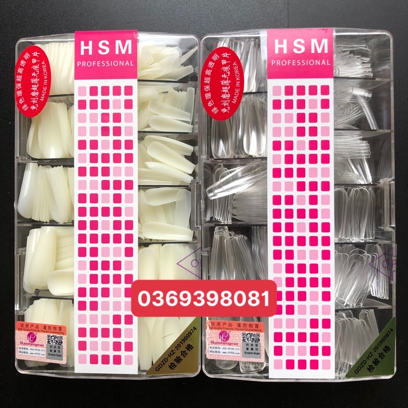 [ HSM Form Thang ] Móng Úp Tay , Hộp 500pcs Đủ Phom