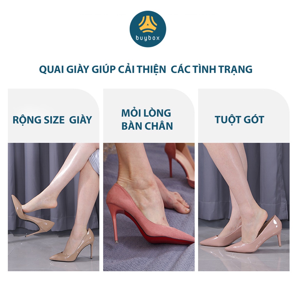 Quai giày thun đan hồi, bản to phối khoen, thiết kế chắc chắn, chống tuột gót giày, dùng cho nữ - buybox - BBPK218