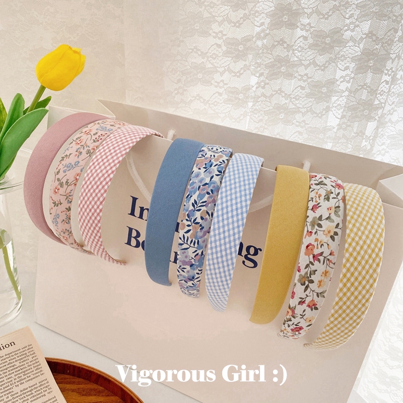 Fashion floral hair band set canvas women headdress simple hair accessories