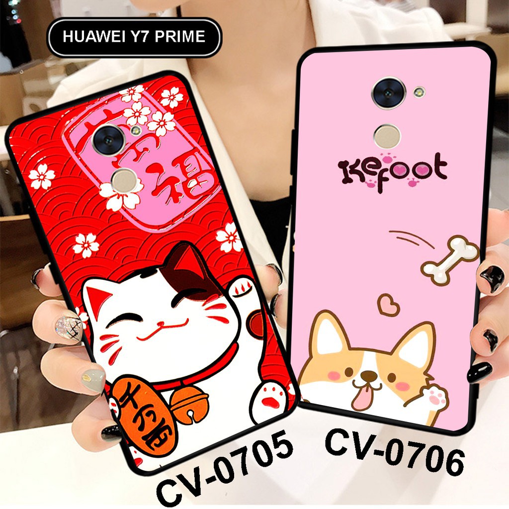 [HOT]  Ốp lưng Huawei Y7 Prime in hình đáng yêu