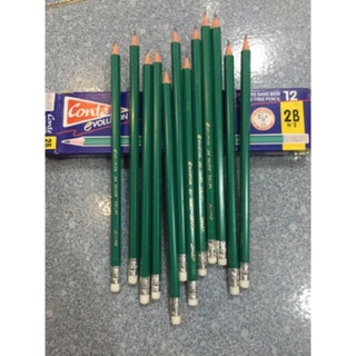 Hộp 12 cây bút chì 2b có đầu tẩy fran