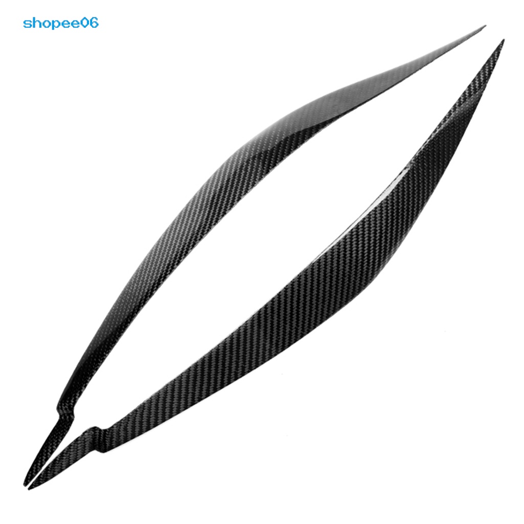 Set 2 Miếng Dán Viền Đèn Pha Bằng Sợi Carbon Cho Xe Hơi BMW E71 X6 2008-2014