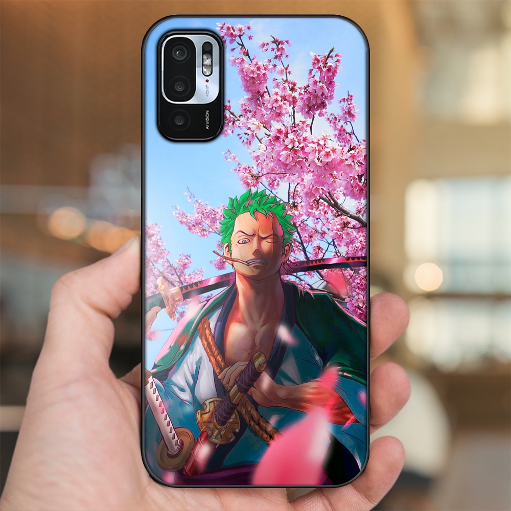 Ốp lưng Xiaomi Redmi Note 10 5G viền đen in hình Zoro One Piece