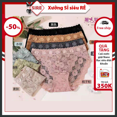 Quần Lót Nữ SIRE S101 Sexy Su Xu Cao Cấp Kháng Khuẩn Thun Đúc Ren Lạnh Thoáng Khí Siêu Đẹp Siêu Thời Trang