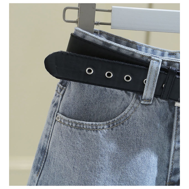 Chân váy jean COZOK lưng cao kiểu dáng đơn giản hợp thời trang