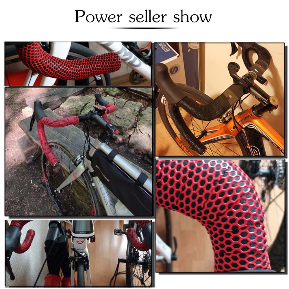 1 cặp băng quấn tay lái xe đạp mềm mại thoáng khí chống rung nhiều màu