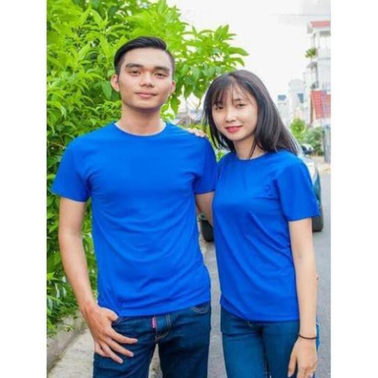 ÁO THUN TRƠN CỔ TRÒN MÀU XANH DƯƠNG ( ĐẬM ) TAY NGẮN NAM NỮ ( CÓ CẢ SIZE EM BÉ ) SHOP1L2 🏆 Tốt