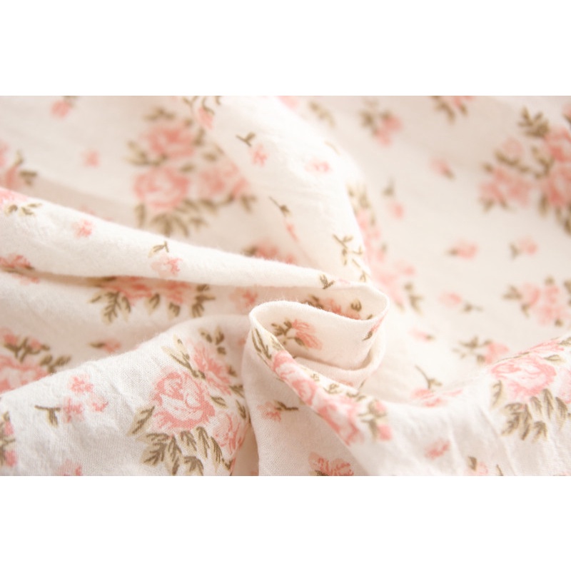Vải cotton Mỏng Mềm Mại Thoáng Khí In Họa Tiết Hoa Nhỏ Cho Bé