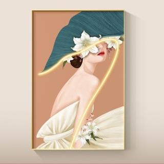 Tranh Treo Tường Tráng Gương Cô Gái Nghệ Thuật Decor SPA/Nail MI Thẩm Mỹ Shop Làm đẹp chụp ảnh Phòng Khách/ Ngủ