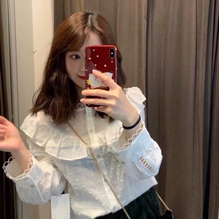Áo sơ mi chấm bi nổi zara