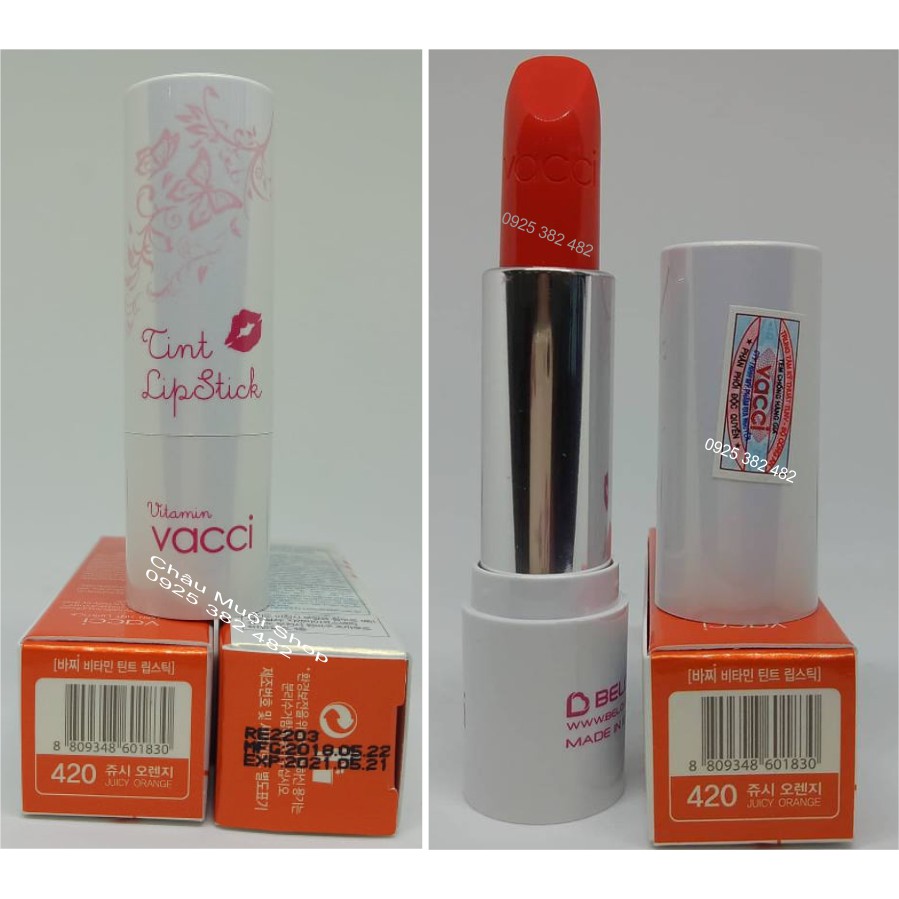 Xả Lỗ (date 05/2022) Son Vitamin Cao Cấp Dưỡng Môi Lâu Phai Vacci  Vitamin Tint Lipstick