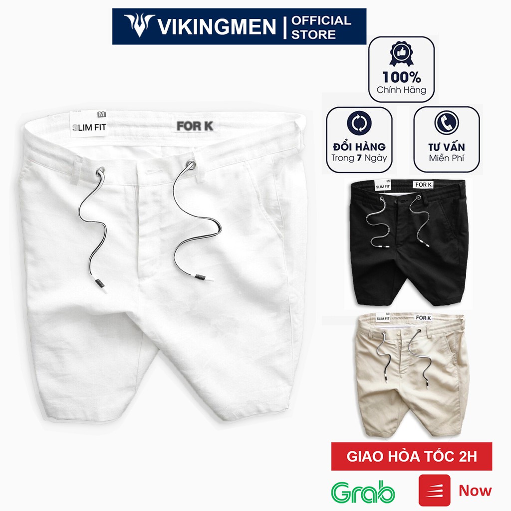 Quần short nam kaki trắng co giãn lưng thun cao cấp siêu đẹp Hàn Quốc vải kaki co giãn đủ màu trắng, đen H4