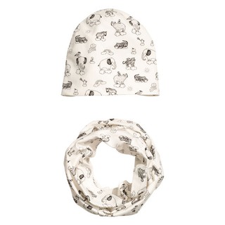 mũ và khăn quàng animals size 2-6m HM H&M-_hàng chính hãng Anh