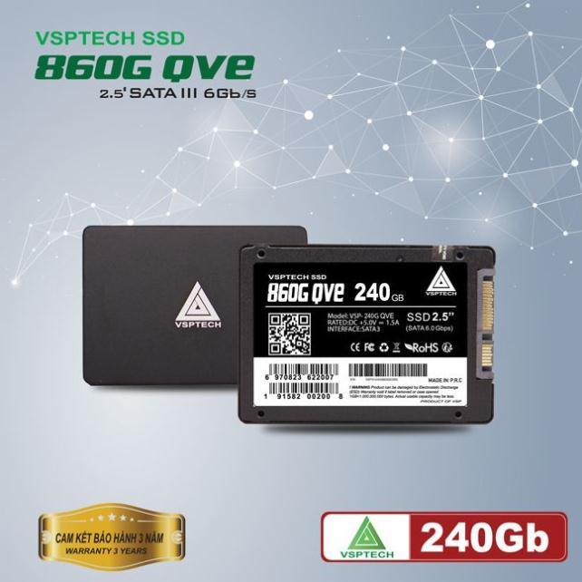 Ổ cứng SSD 240G VSPTECH 860G QVE chính hãng, bảo hành 36 tháng mydt | BigBuy360 - bigbuy360.vn