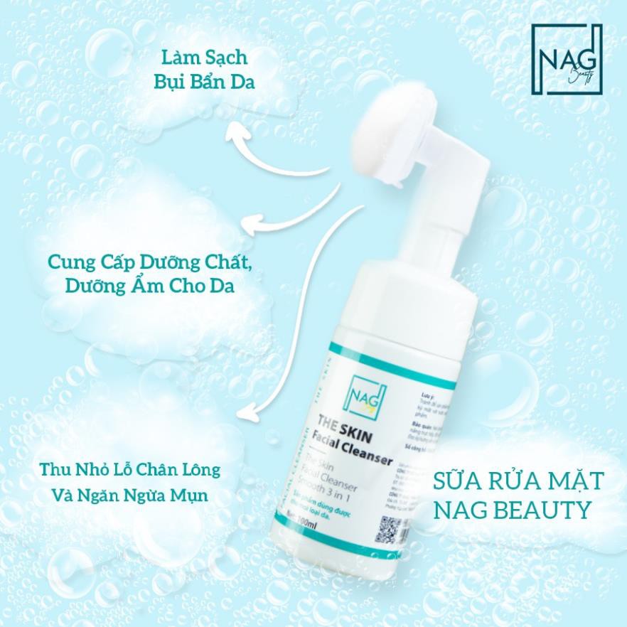Sữa rửa mặt đầu cọ The Skin Cleanser 100ml cho da dầu mụn nhạy cảm dành cho nam nữ - NAG | BigBuy360 - bigbuy360.vn