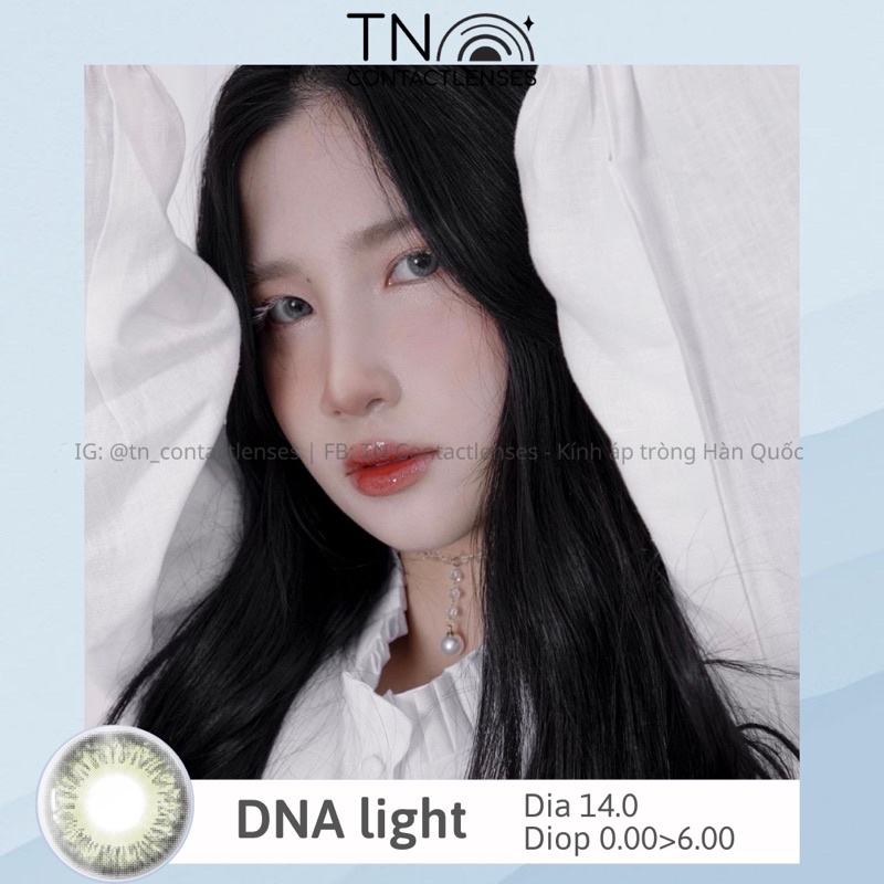 [HOT] Kính áp tròng cao cấp DNA TAYLOR LIGHT GREEN GRAY màu xanh xám tây