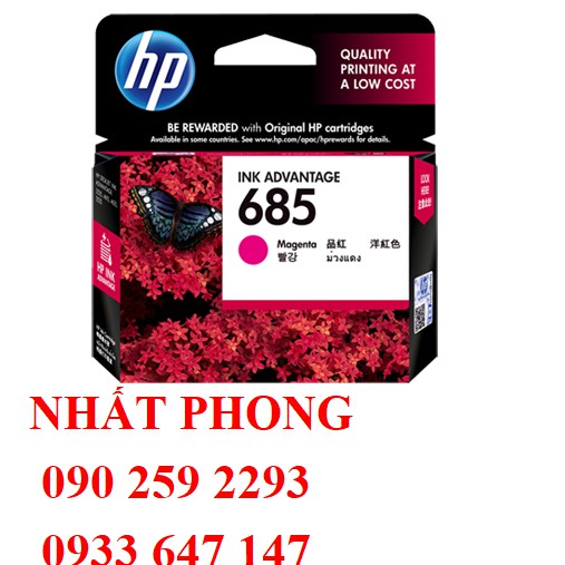 [Mã 267ELSALE hoàn 7% đơn 300K] Mực in HP 685 - bộ 4 màu