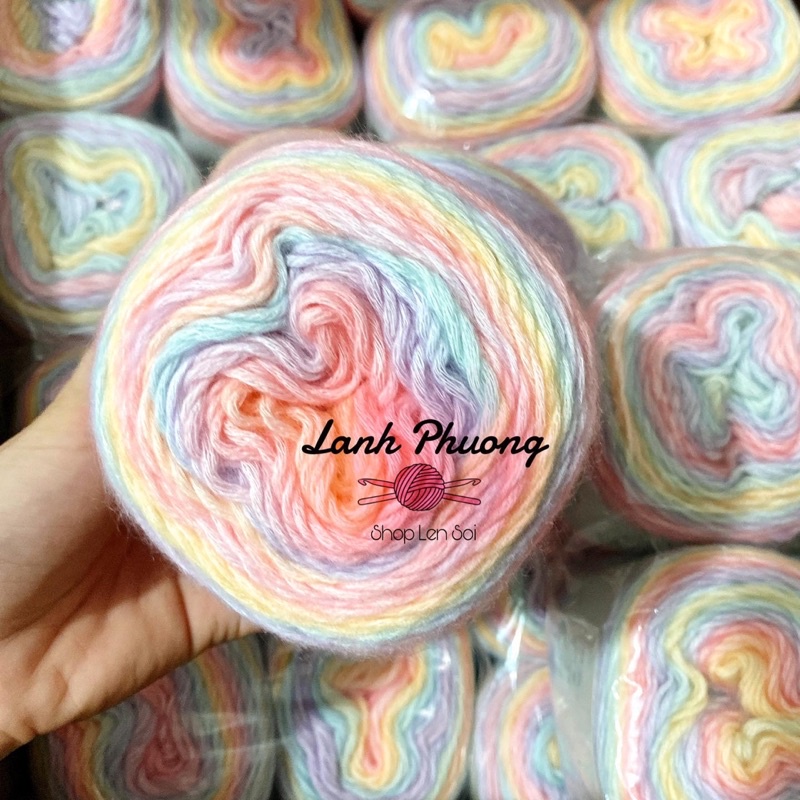 Len Fairy Cầu Vồng Loang Mềm Mịn 100gram