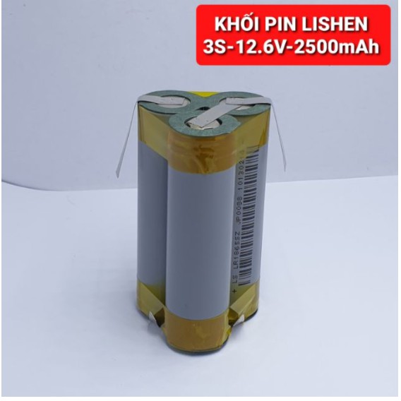 khối pin 3S 12V 2500mah thay thế Pin máy khoan Trung Quốc