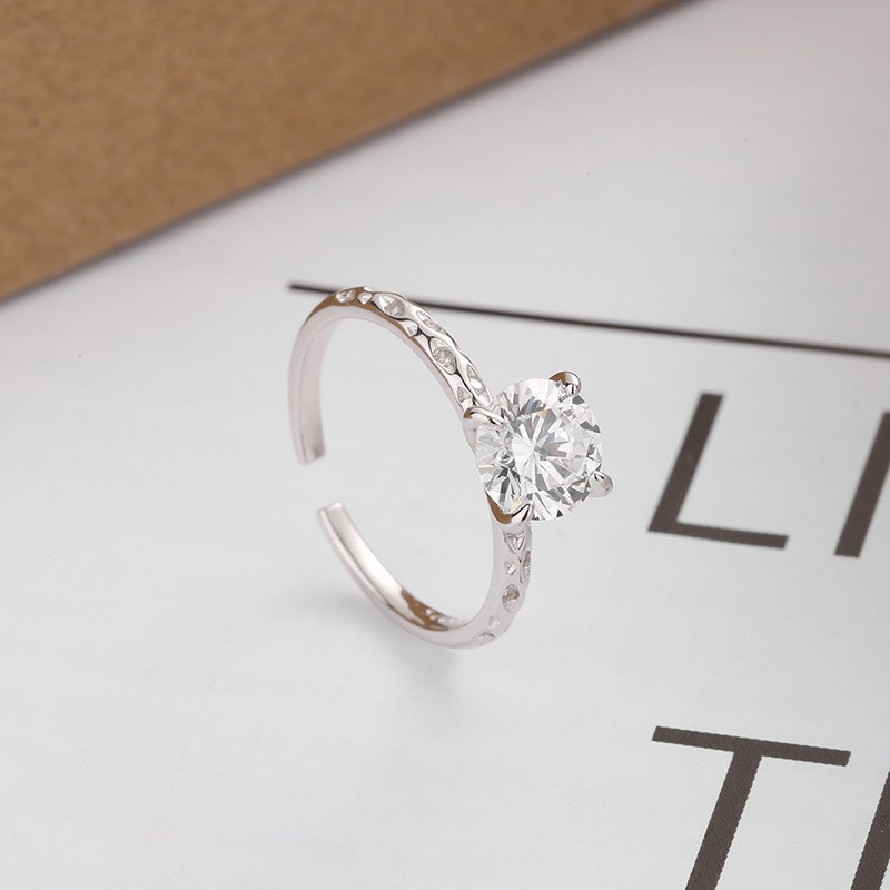 Nhẫn bạc 925 free size Lux ring lấp lánh xinh xắn Dế Bạc - N5092