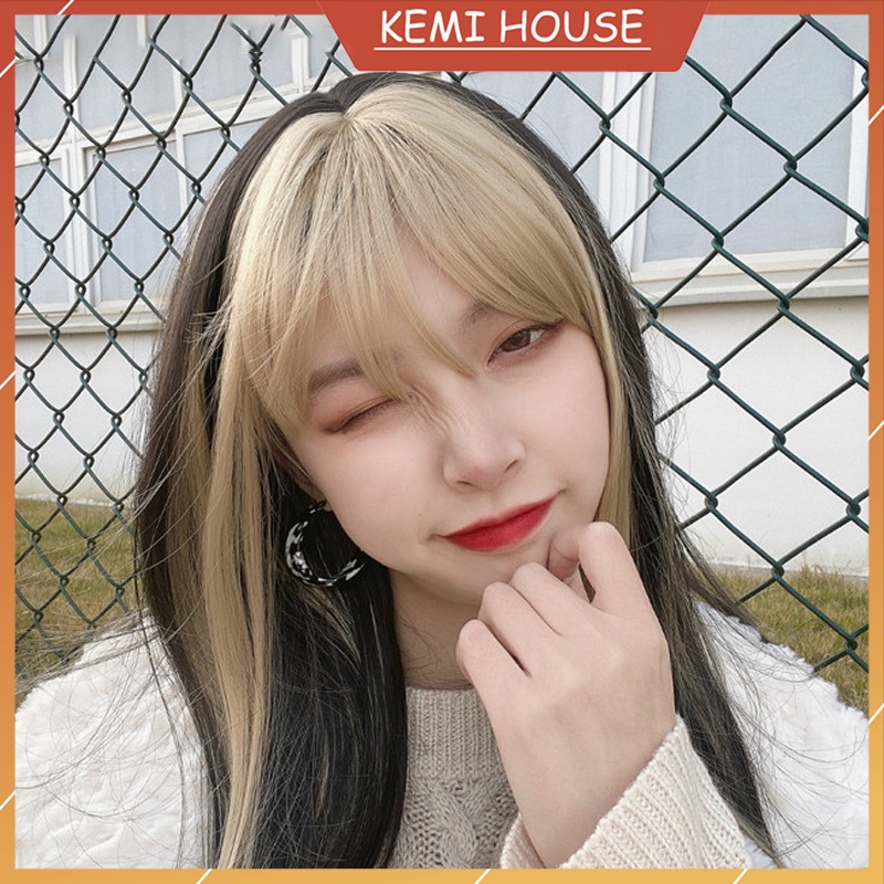 Tóc giả nữ nguyên đầu Jennie Style BlackPink [có sẵn]