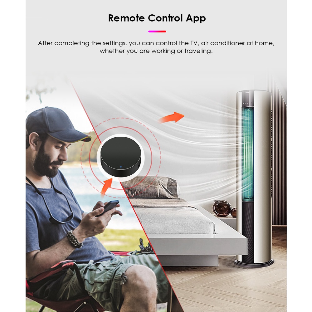 Coza Bộ Điều Khiển Từ Xa Thông Dụng Wi-fi Rf Hộp Set-Top Điều Khiển Từ Xa Mã Lớn Có Thể Chấm Công Cơ Sở Dữ Liệu Ứng Dụng Reddoor 2.4Ghz Hoạt Động Với Google App Home Voice