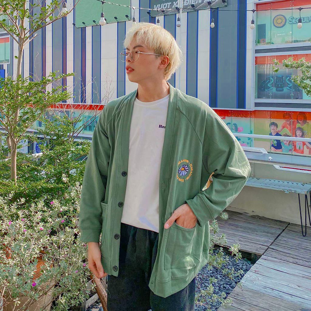 Áo Khoác Nam Nữ FLORAL FUN Thêu Hoa Sevenzia Unisex - Áo khoác Nỉ Cardigan Ulzzang - Leevin Strore | BigBuy360 - bigbuy360.vn
