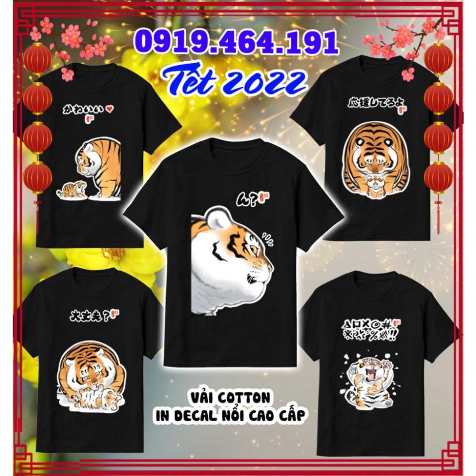 Áo thun tết 2022 tiểu hổ, áo thun nhâm dần 2022 cao cấp. áo hổ cute, vải cotton min mát, in PET cao cấp,có size trẻ em