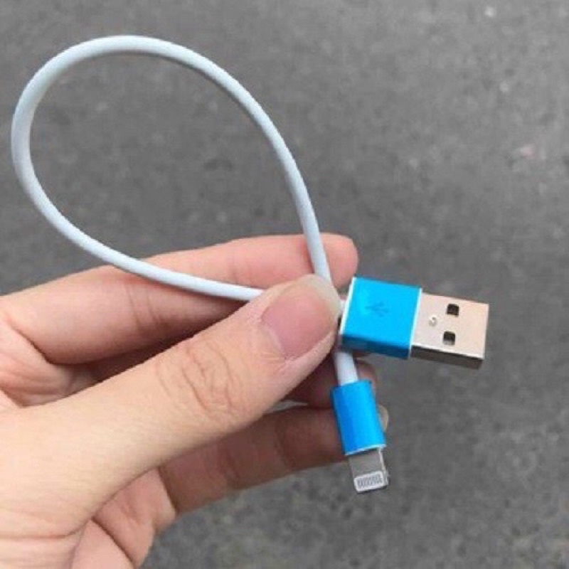 Dây Cáp sạc iphone ngắn 20-25cm loại tốt, lõi chuẩn