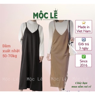 Đầm váy 2 dây xẻ tà 2 bên xuất nhật vnxk xuất dư