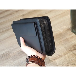 Clutch nam thời trang hàng hiệu SVN da bò nhập khẩu Italy CW07