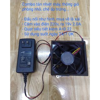 Combo quạt thông gió - hút khói hàn - quạt tản nhiệt máy