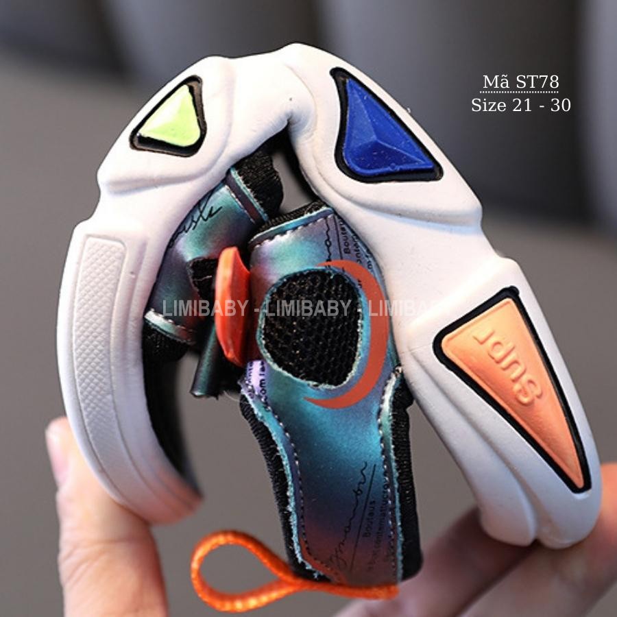 Sandal cho bé trai 1 - 5 tuổi quai hậu da mềm kiểu dáng thời trang đế chống trơn trượt phong cách Hàn ST78