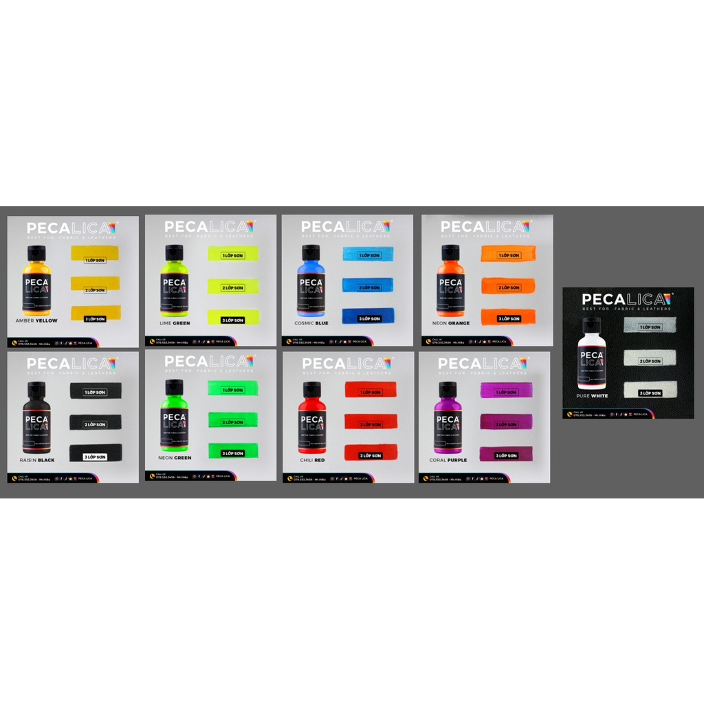 Sơn Acrylic Đa Chất Liệu Peca Lica 12ml  - Chuyên Vẽ Da - Vải- Nhựa