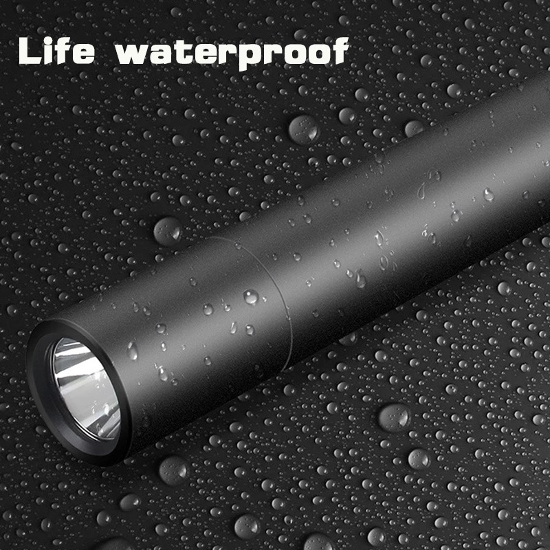 Đèn Pin LED Mini Vỏ Hợp Kim Nhôm Nhiều Màu 3 Chế Độ Sáng Khẩn Cấp Có Thể Sạc Lại USB