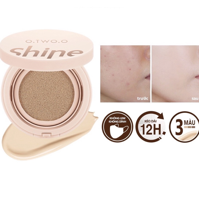 Kem BB cushion O.two.o che khuyết điểm chống nước lâu trôi