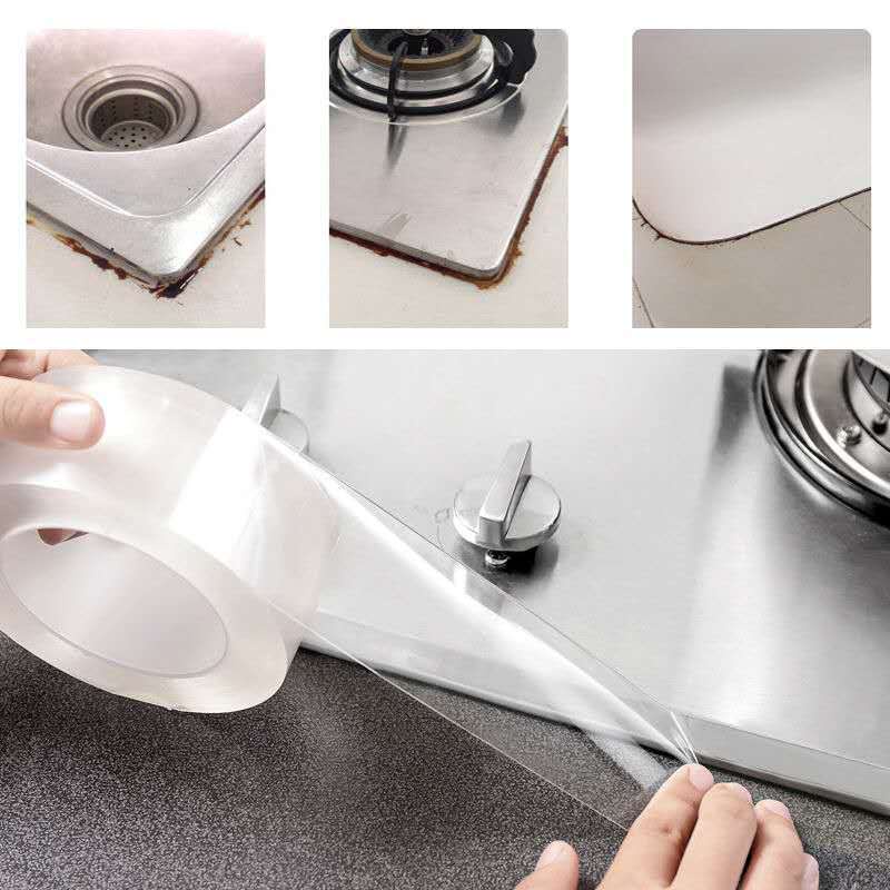 Miếng Dán Trong Suốt Chống Nước Chống Nấm Mốc Chống Dầu Cho Bồn Rửa Nhà Bếp Nhà Tắm