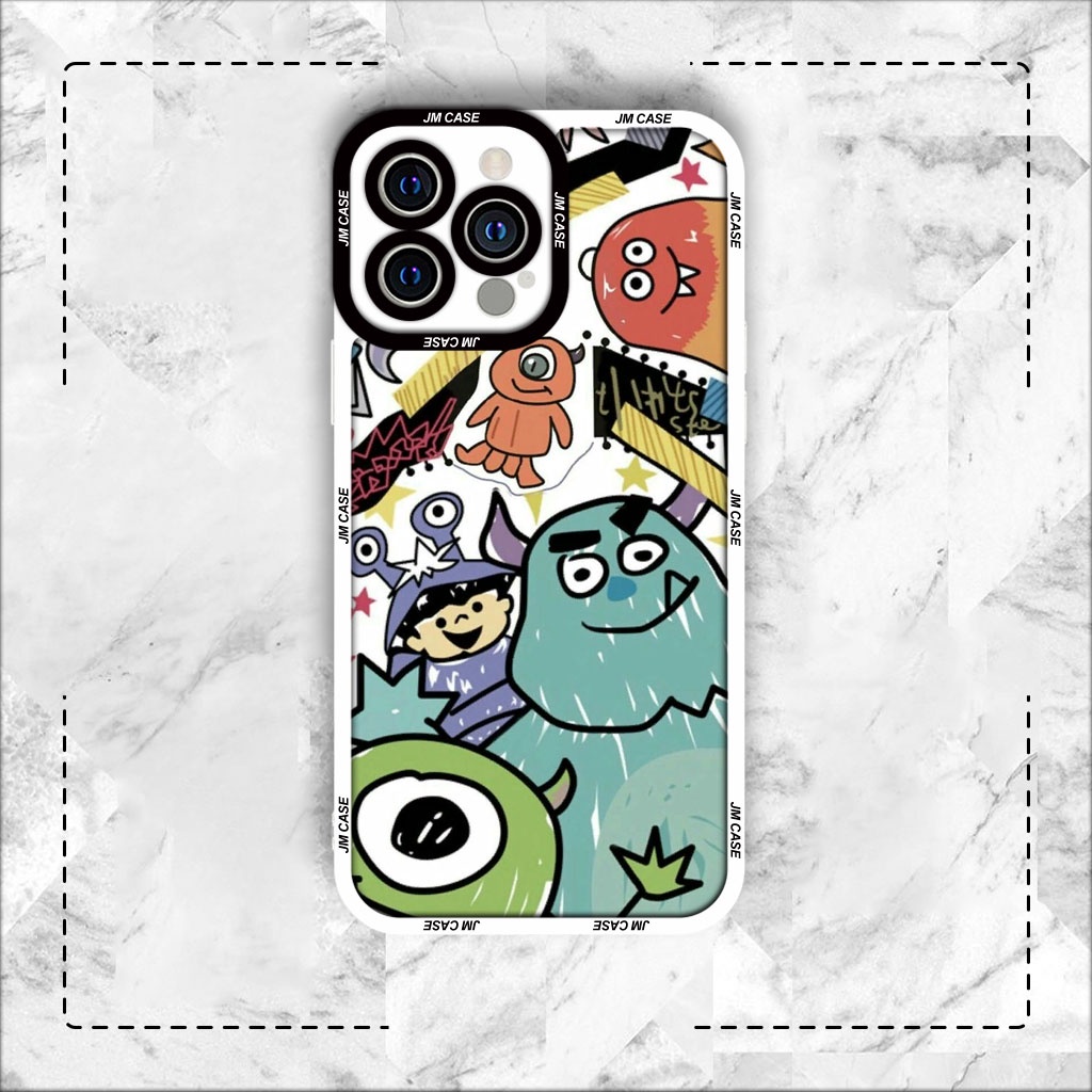 Ốp lưng iphone cạnh vuông JM Case Cartoon Monster 6plus/6s/6splus/7/7plus/8/8plus/x/xs/11/12/pro/max/plus/promax