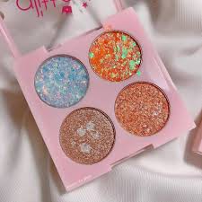 Nhủ mắt kim tuyến 4 ô Glitter Kiss Beauty