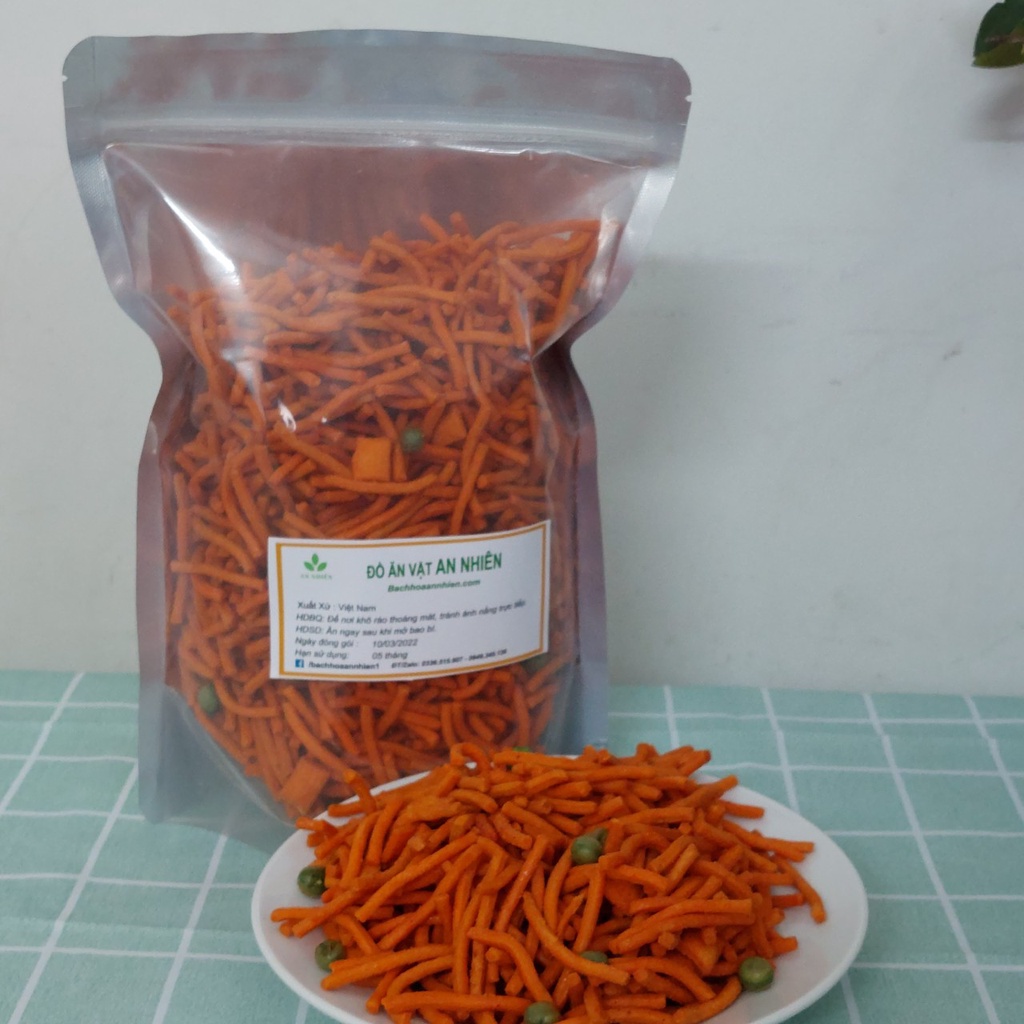 Bim bim que đậu hà lan An Nhiên 500gr bánh snack