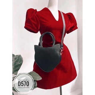 Bigsize Đầm đỏ cổ V D570