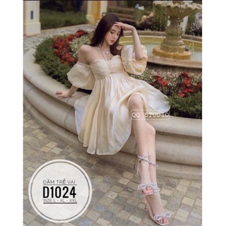 Bigsize Đầm trễ vai D1024